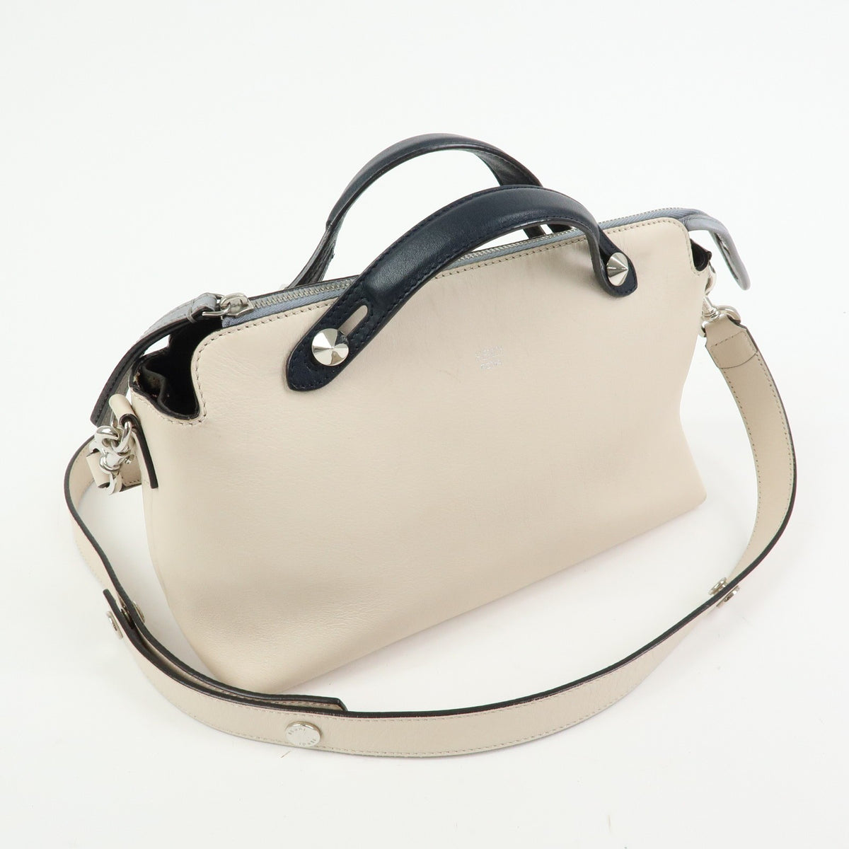 Fendi Selleria By The Way Satchel Leather Neutral Leather Handbag (Pre-Owned)