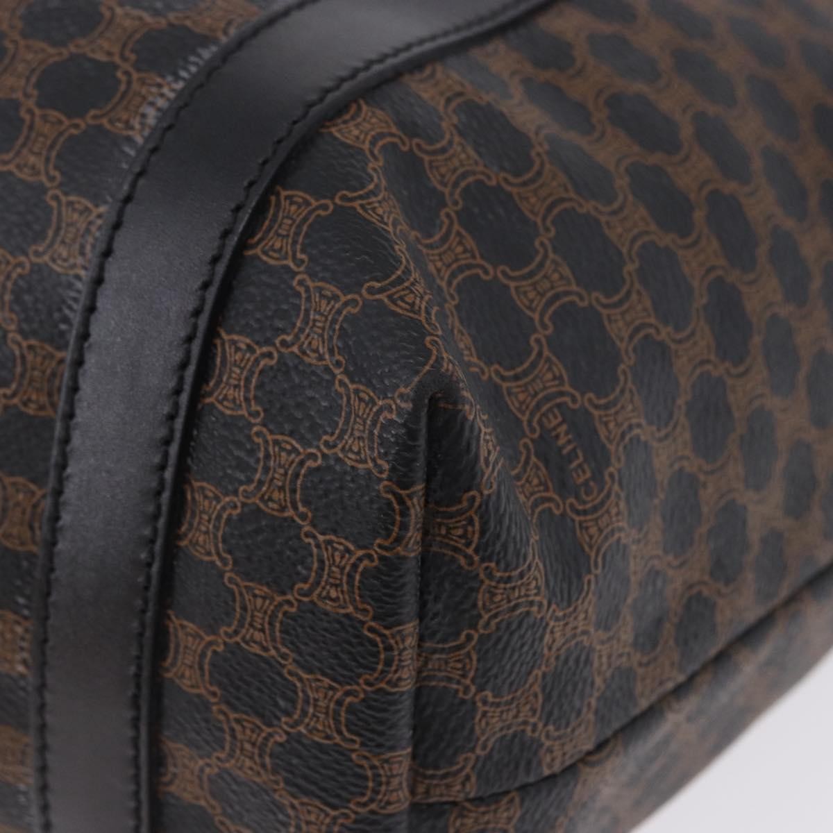 Celine Vintage Macadam Canvas And Leather Black Canvas Shoulder Bag Bag (Pre-Owned)