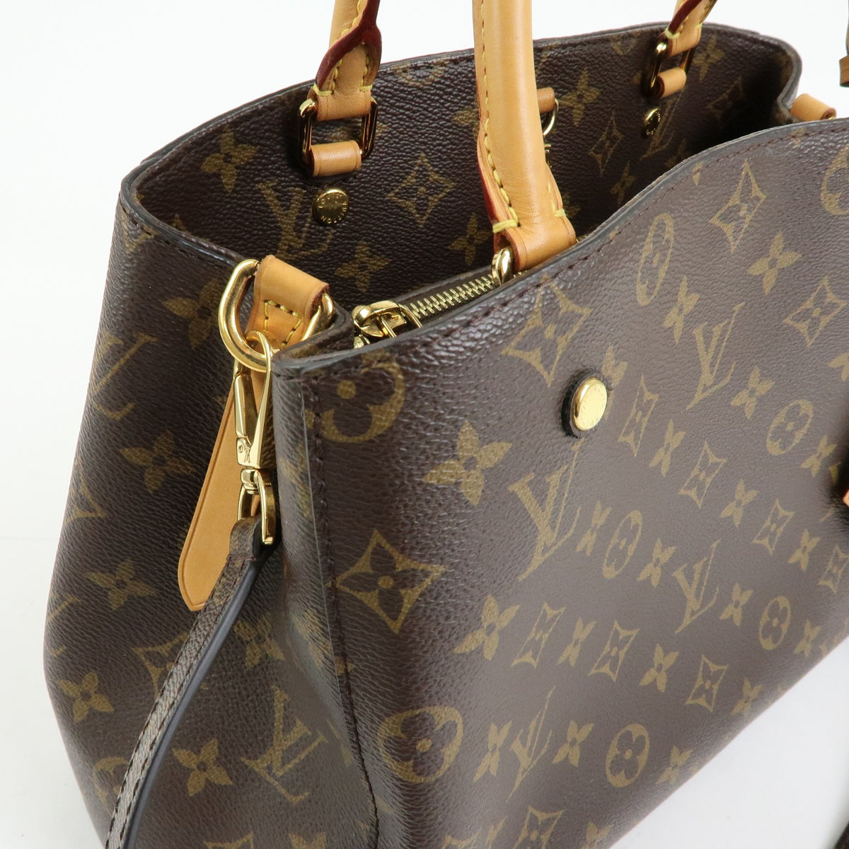 Louis Vuitton Montaigne Monogram Canvas Brown Canvas Handbag (Pre-Owned)