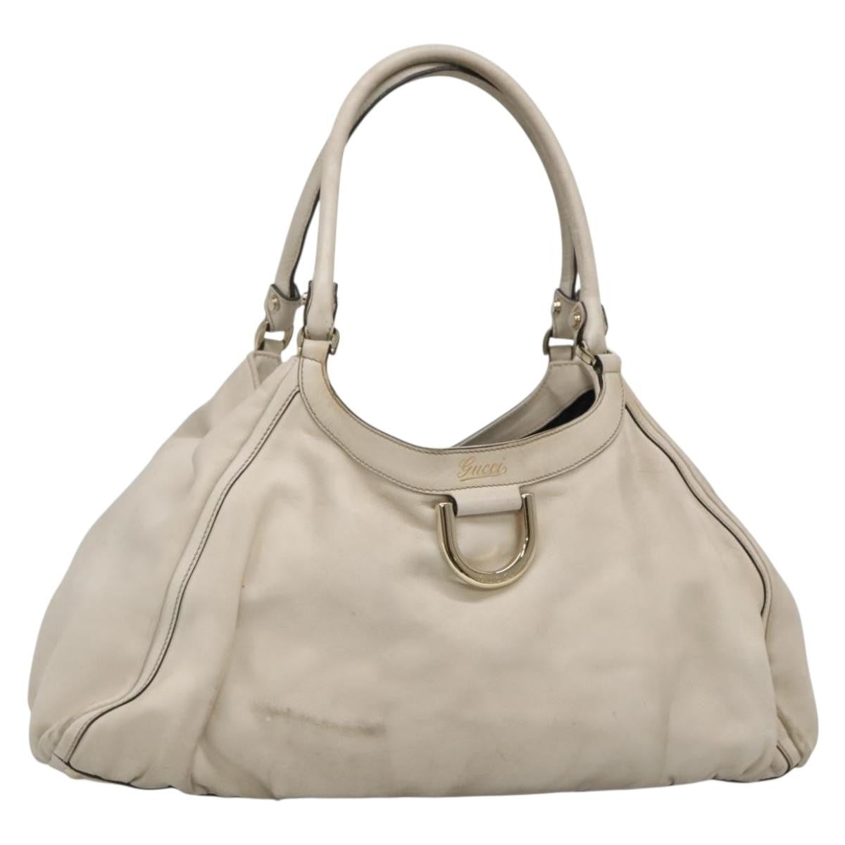 Gucci D-Ring Guccissima Leather Beige Leather Tote Bag Bag (Pre-Owned)