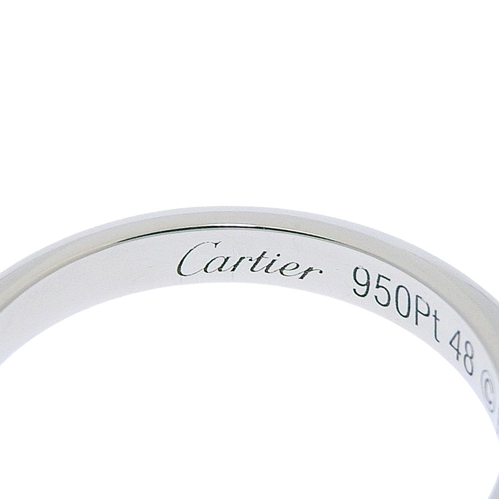 Cartier 1895 Wedding Band Platinum Silver Platinum Ring Jewelry (Pre-Owned)