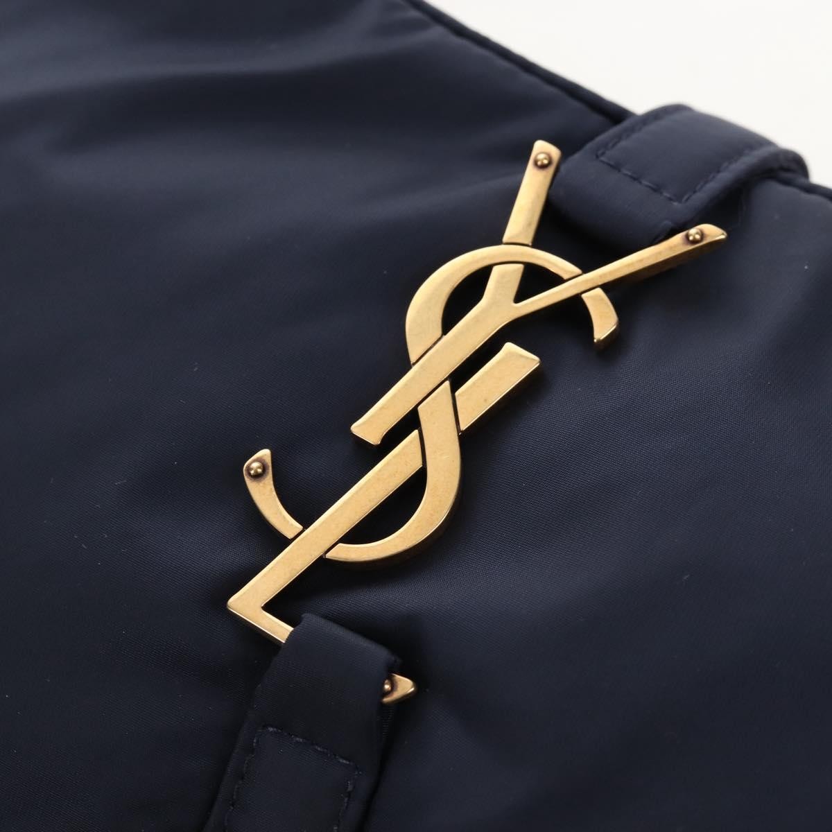 Saint Laurent Le 5 A 7 Hobo Nylon Navy Nylon Shoulder Bag Bag (Pre-Owned)