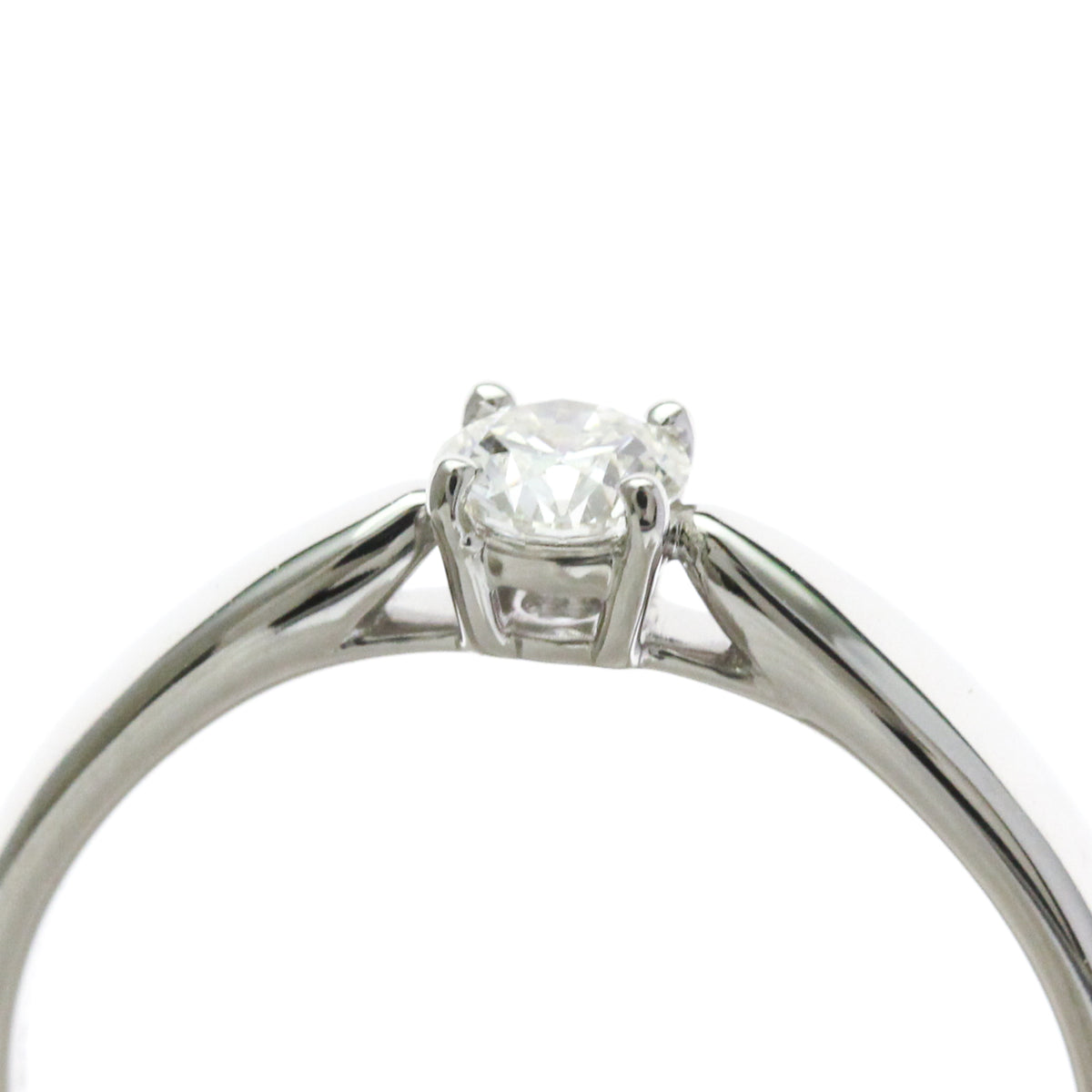 Tiffany & Co. Harmony Solitaire Platinum With Rbc Diamond Silver Platinum Ring Jewelry (Pre-Owned)