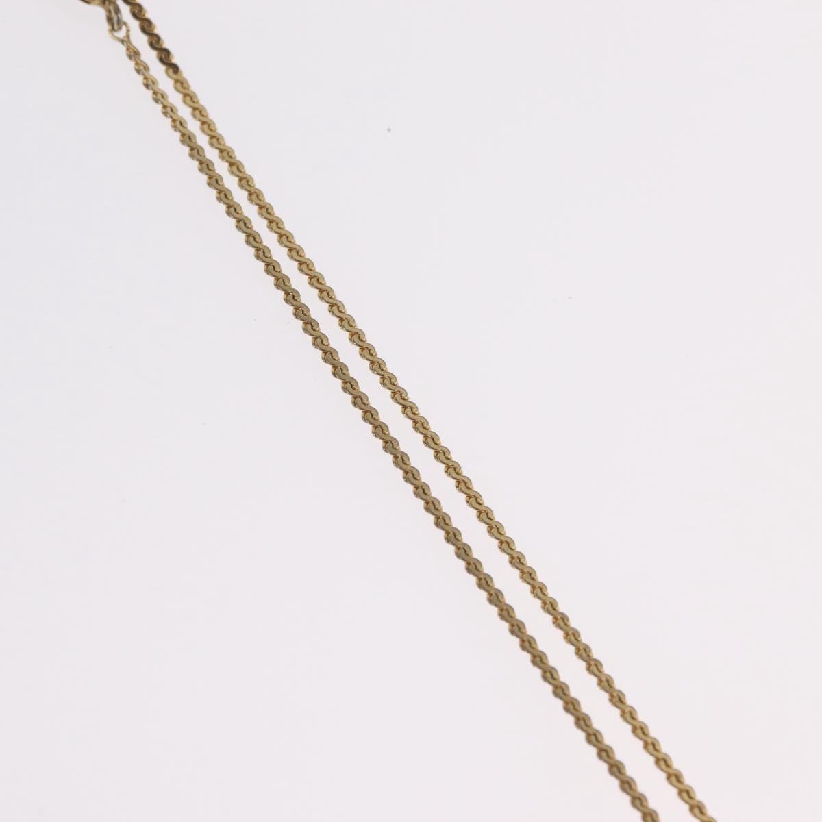 Christian Dior Vintage Cd Pendant Metal With Crystals Gold Metal Necklace Jewelry (Pre-Owned)