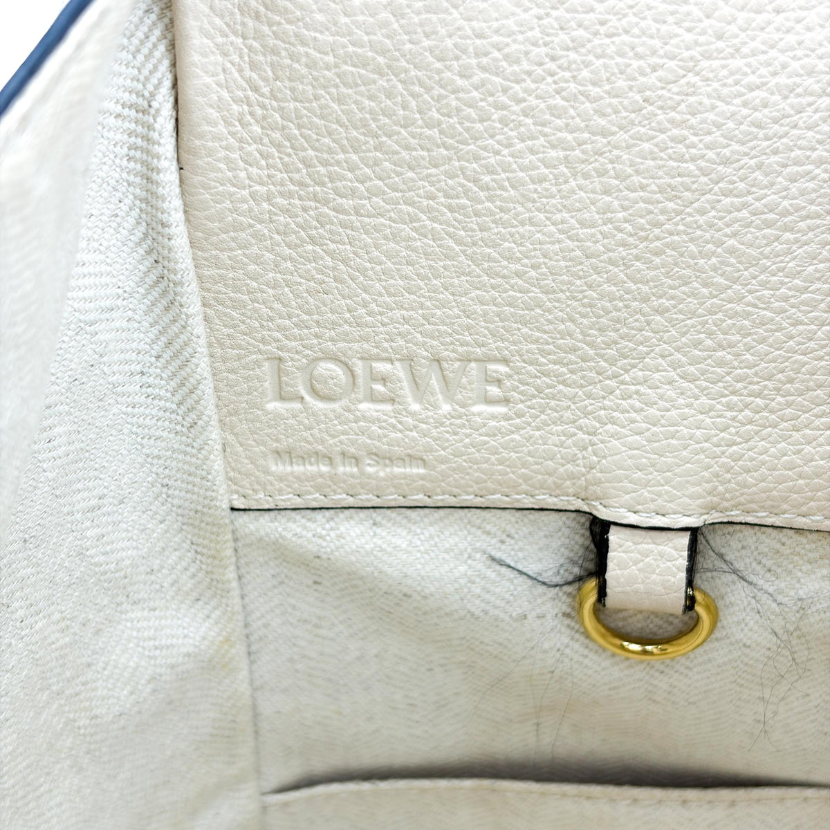 Loewe Hammock Leather Beige Calfskin Handbag (Pre-Owned)