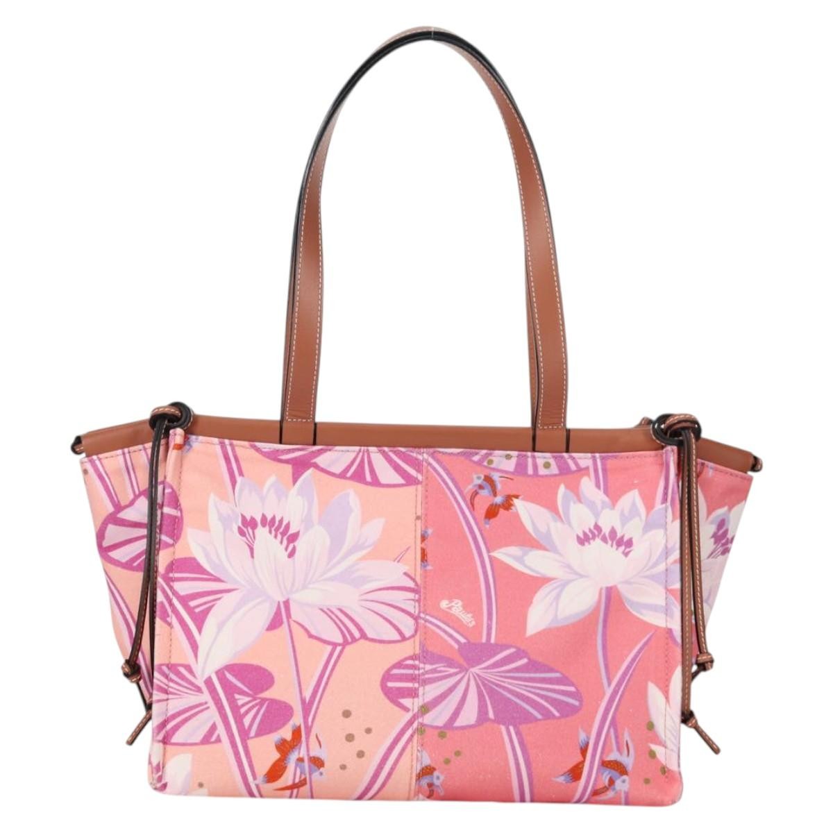 Loewe Paula's Ibiza Cushion Printed Canvas Pink Canvas Tote Bag Bag (Pre-Owned)