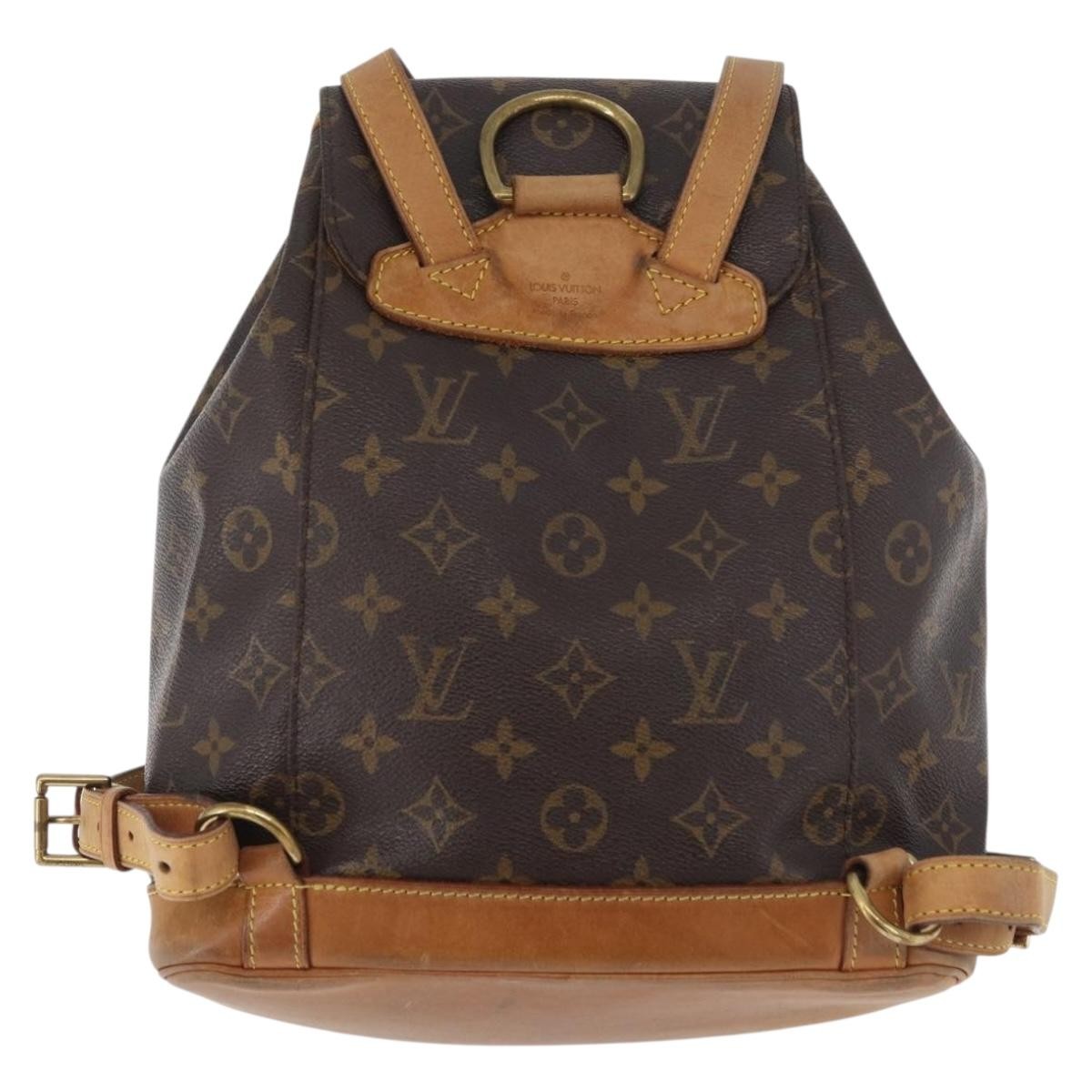 Louis Vuitton Vintage Montsouris Monogram Canvas Brown Canvas Backpack Bag (Pre-Owned)