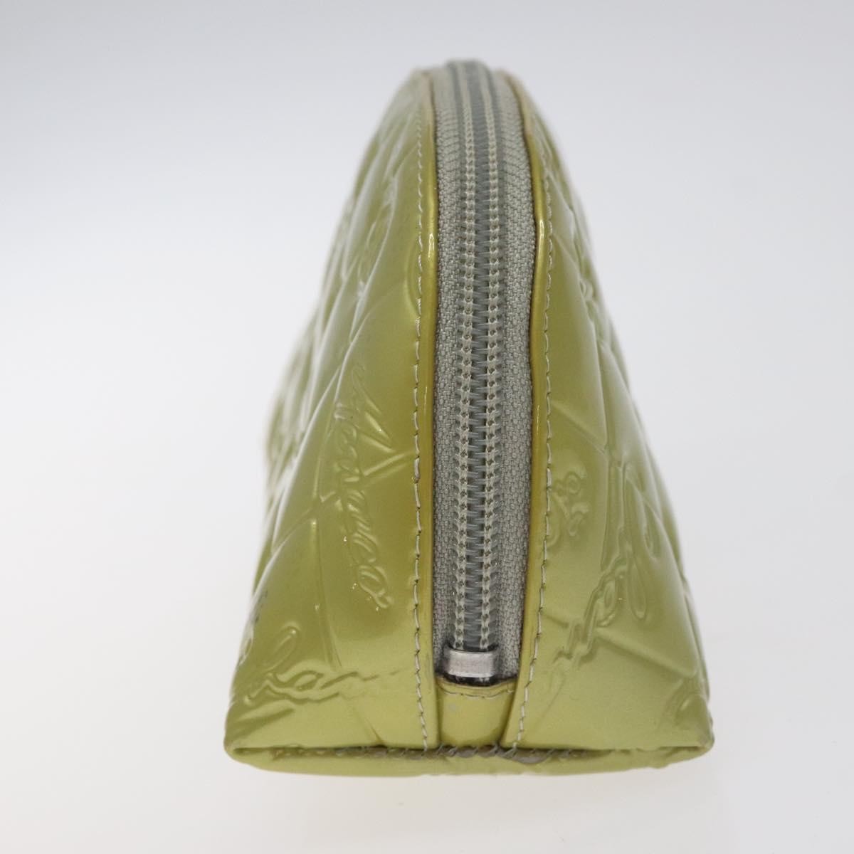 Chanel Vintage Toiletry Patent Leather Silver Other Clutche & Pouche Bag (Pre-Owned)