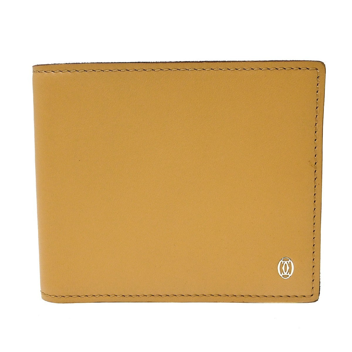 Cartier Bifold Leather Beige Leather Wallets Accessory (Pre-Owned)