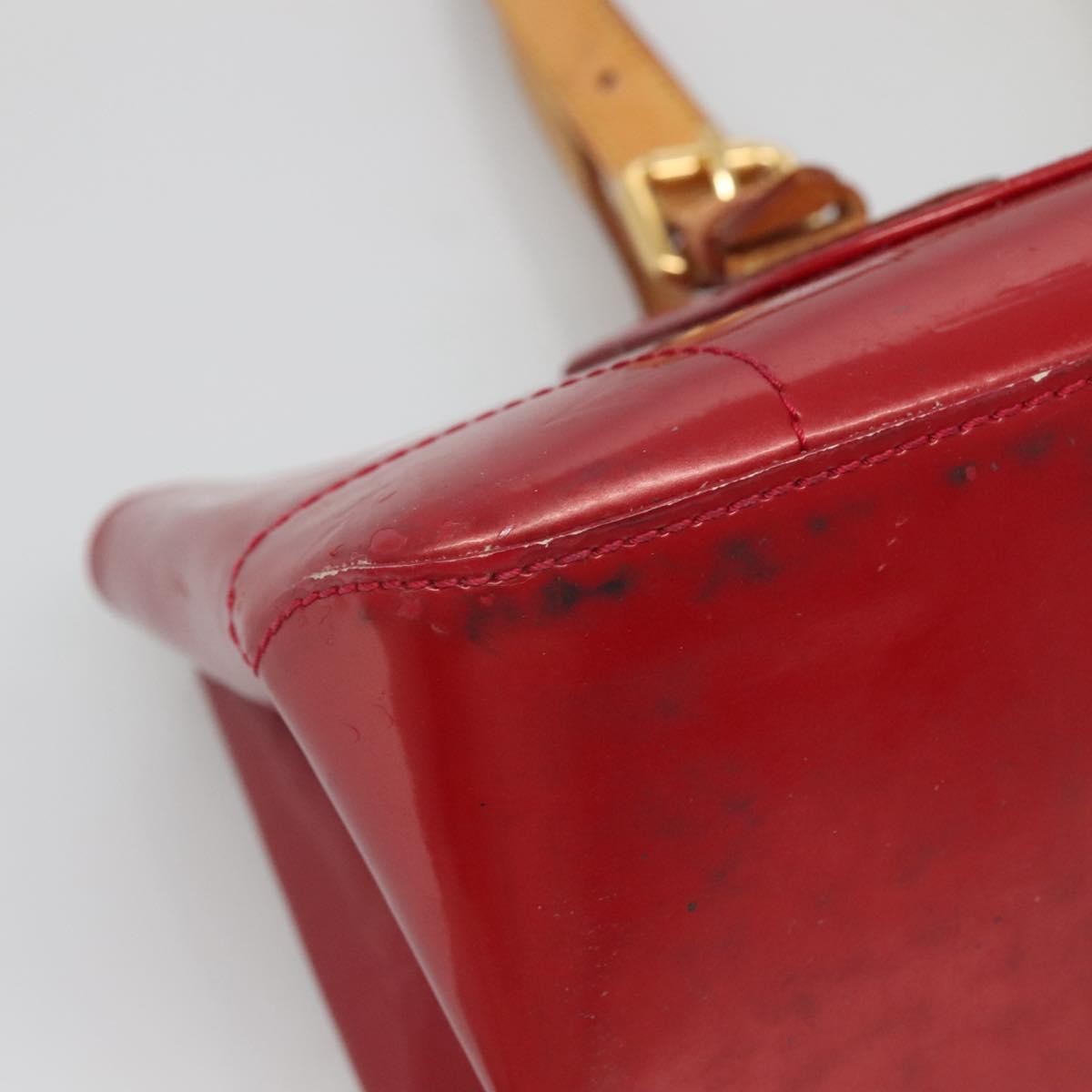 Louis Vuitton Rosewood Avenue Monogram Vernis Red Patent_Leather Handbag (Pre-Owned)