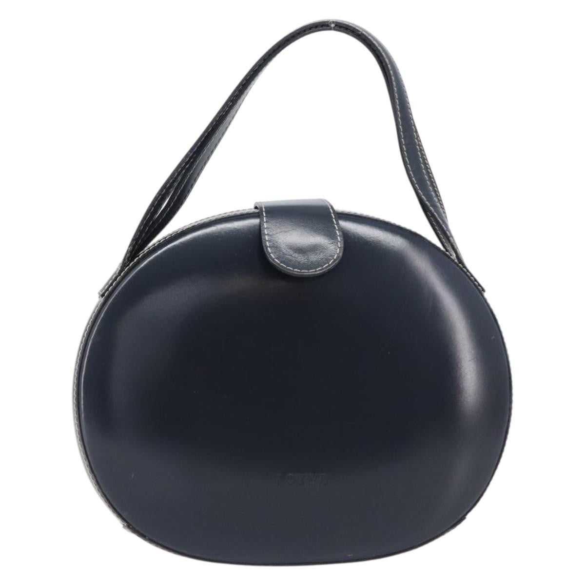 Loewe Vintage Leather Navy Leather Shoulder Bag Bag (Pre-Owned)