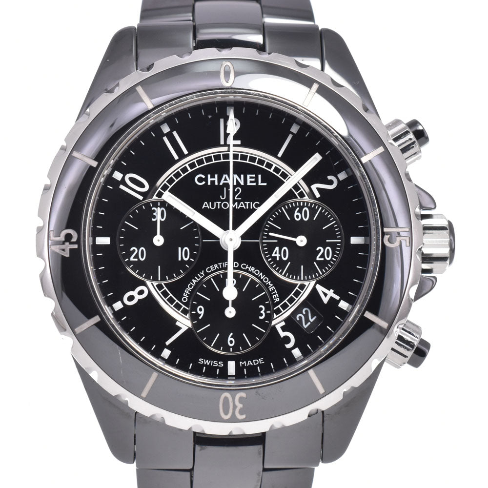 Chanel J12 Chronograph Automatic Ceramic And Stainless Steel Watch (Pre-Owned)
