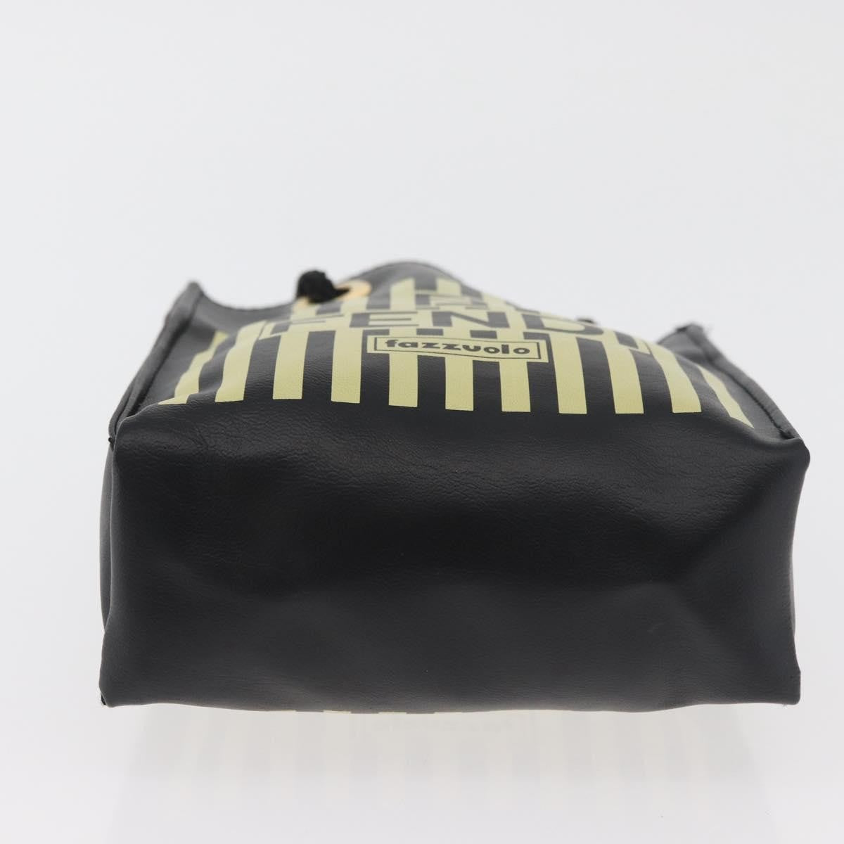 Fendi Fazzuolo Leather Black Polyester Tote Bag Bag (Pre-Owned)