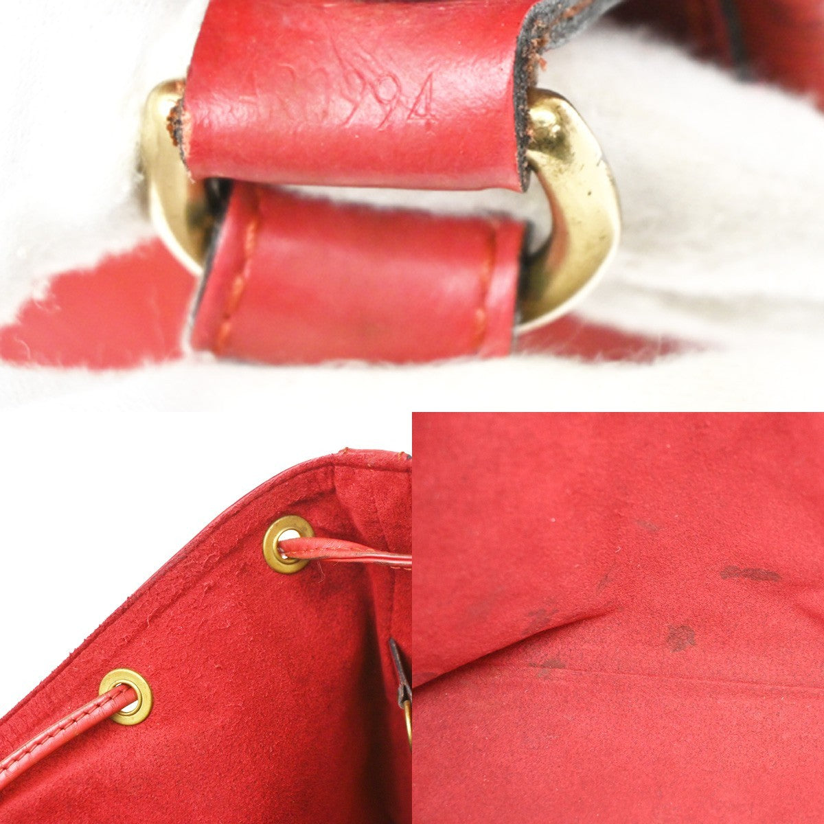 Louis Vuitton Petit Noe Epi Leather Red Leather Shoulder Bag Bag (Pre-Owned)