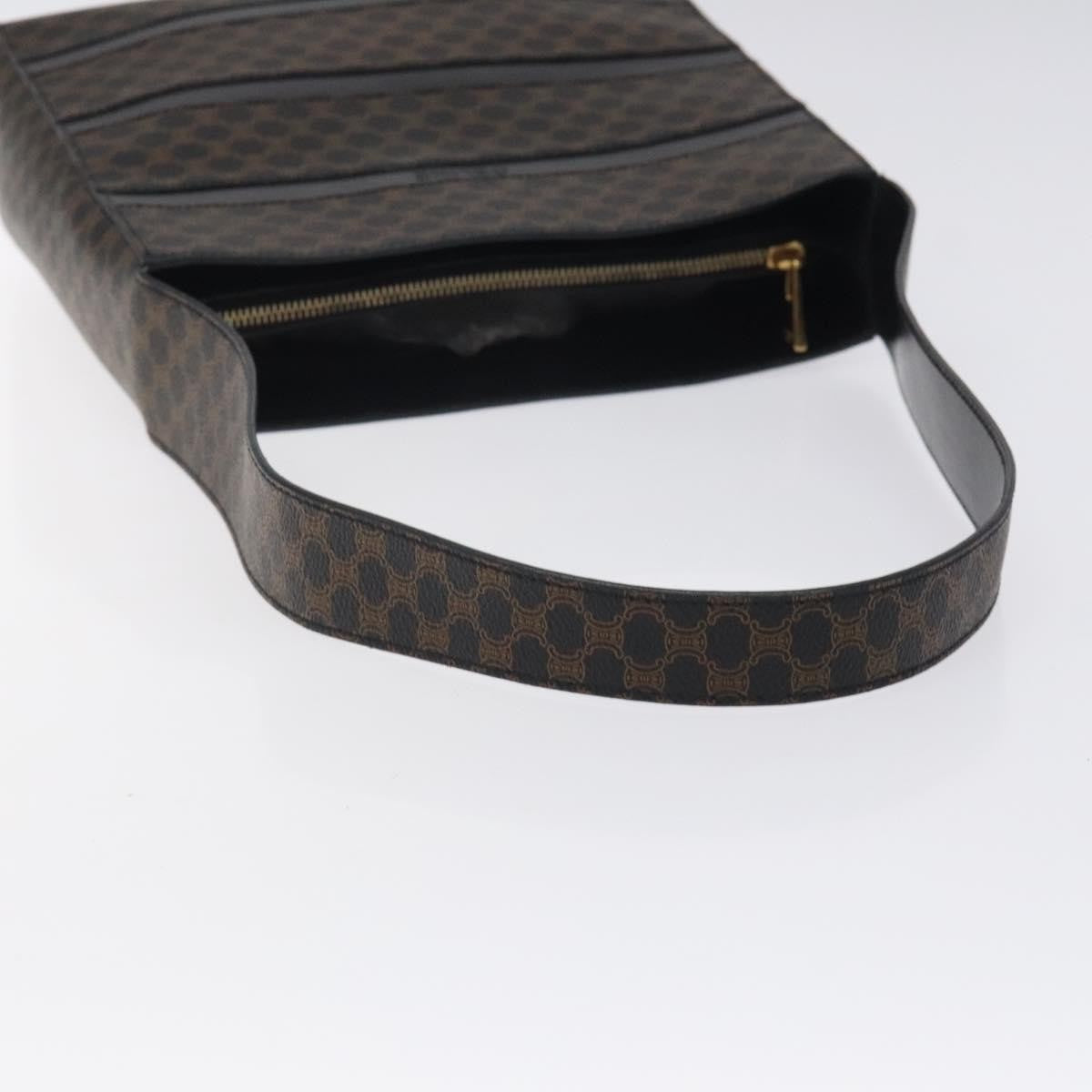 Celine Vintage Macadam Canvas And Leather Black Canvas Shoulder Bag Bag (Pre-Owned)
