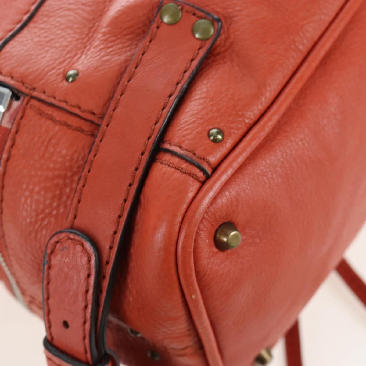 Chloe Paddington Leather Orange Leather Tote Bag Bag (Pre-Owned)