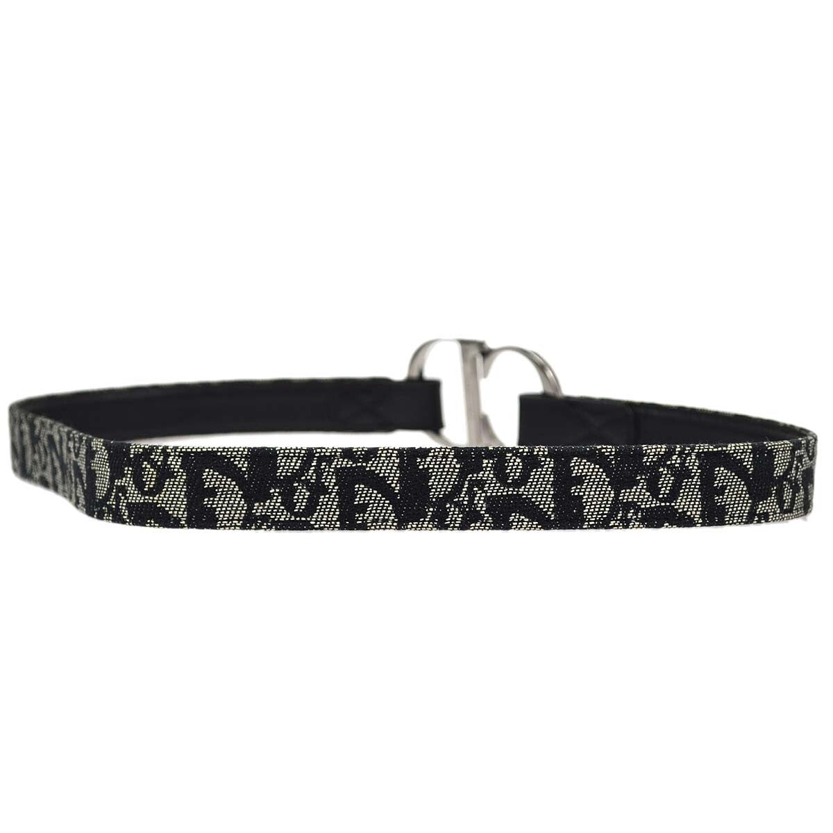 Christian Dior Vintage Belt Canvas Black Canvas Belts Accessory (Pre-Owned)