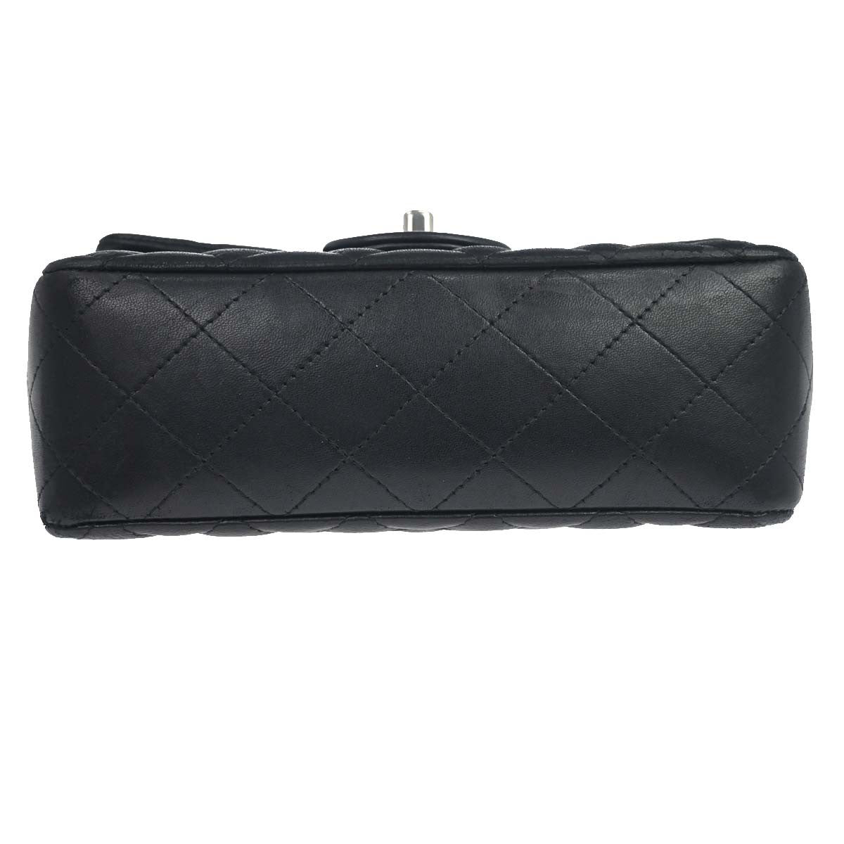 Chanel Classic Single Flap Quilted Lambskin Black Leather Shoulder Bag Bag (Pre-Owned)