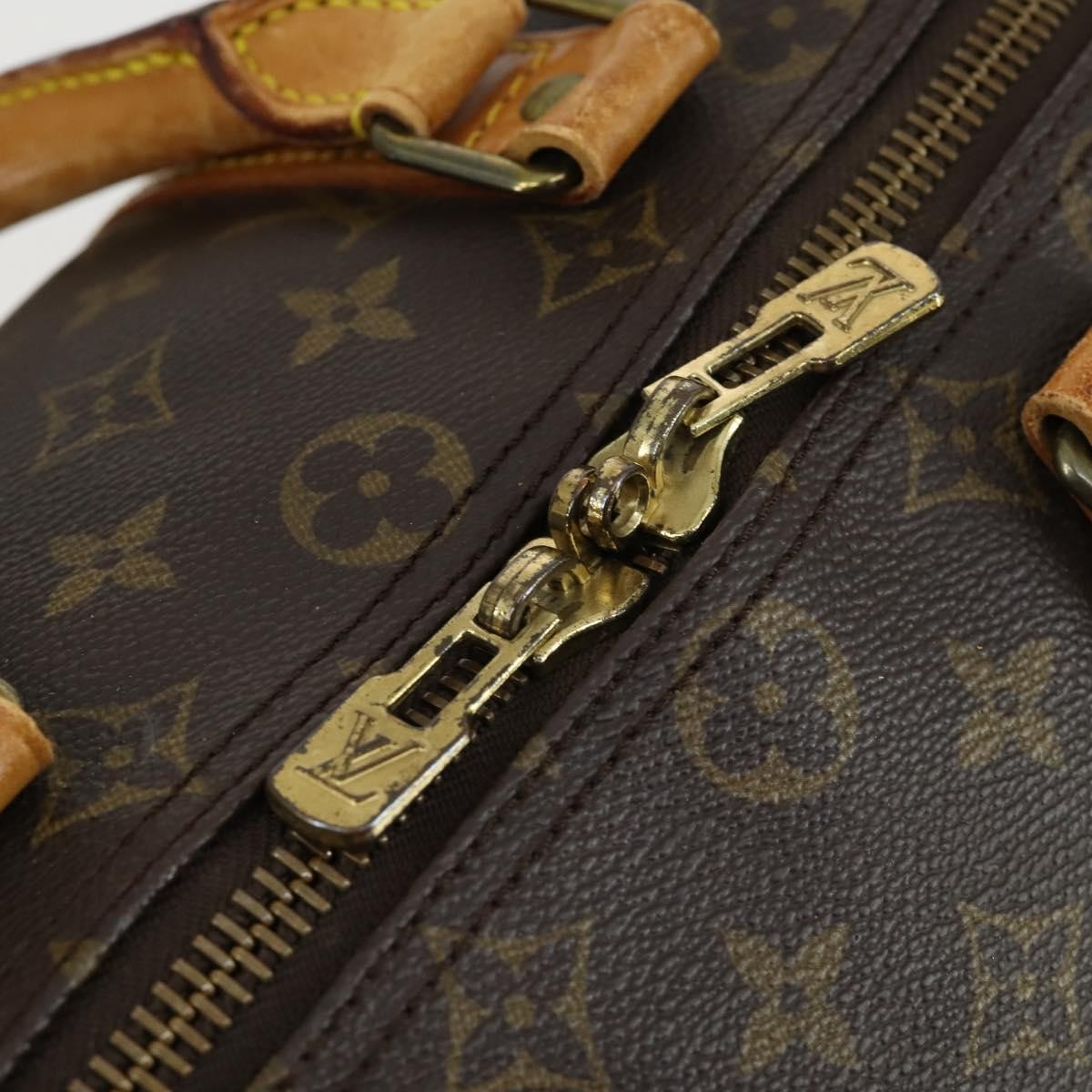 Louis Vuitton Keepall Bandouliere Monogram Canvas Brown Canvas Travel Bag Bag (Pre-Owned)