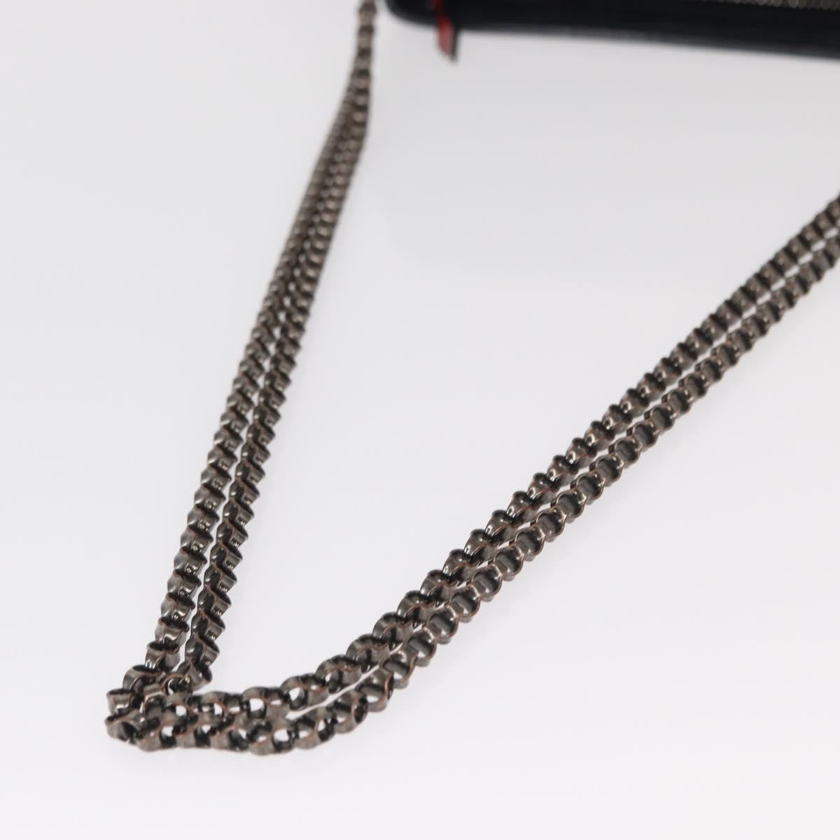 Christian Louboutin Triloubi Chain Leather Black Leather Handbag (Pre-Owned)