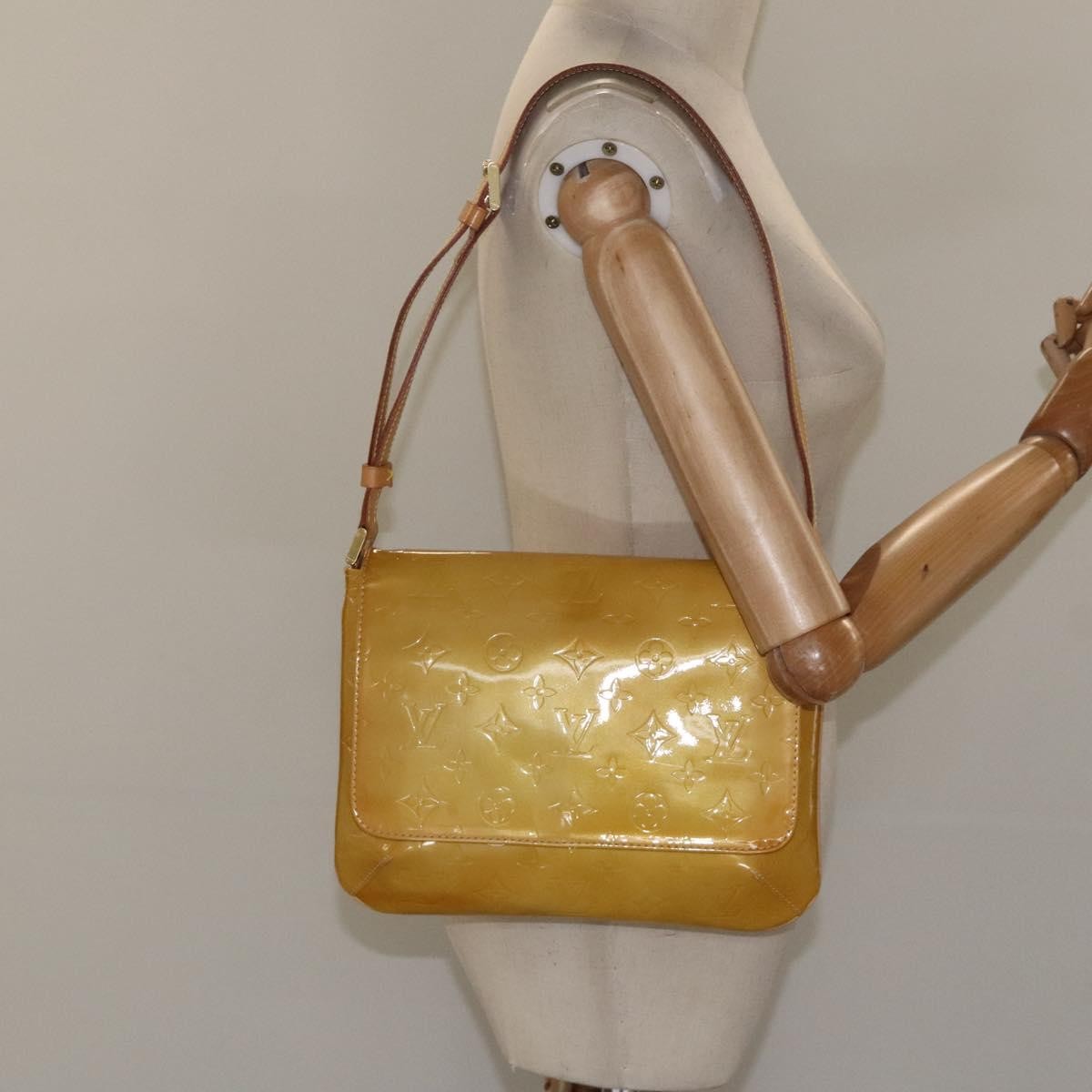 Louis Vuitton Thompson Street Monogram Vernis Beige Patent_Leather Shoulder Bag Bag (Pre-Owned)
