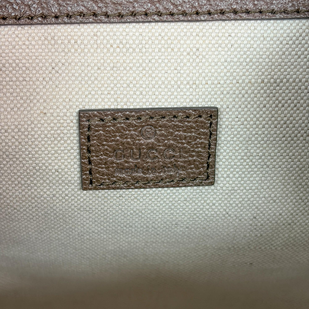 Gucci Ophidia Gg Coated Canvas And Leather Beige Canvas Shoulder Bag Bag (Pre-Owned)