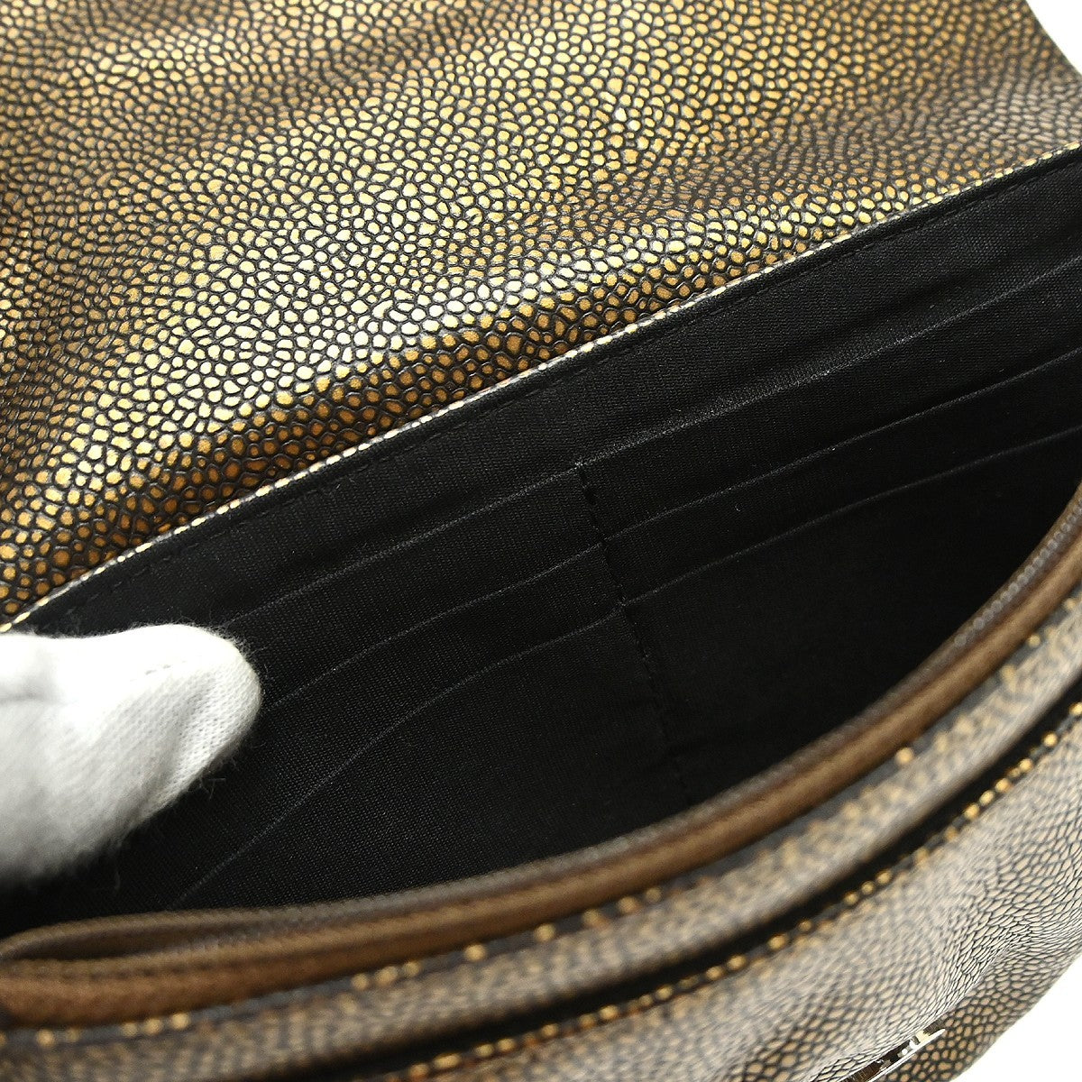 Chanel Timeless Half Moon Flap Caviar Gold Leather Shoulder Bag Bag (Pre-Owned)