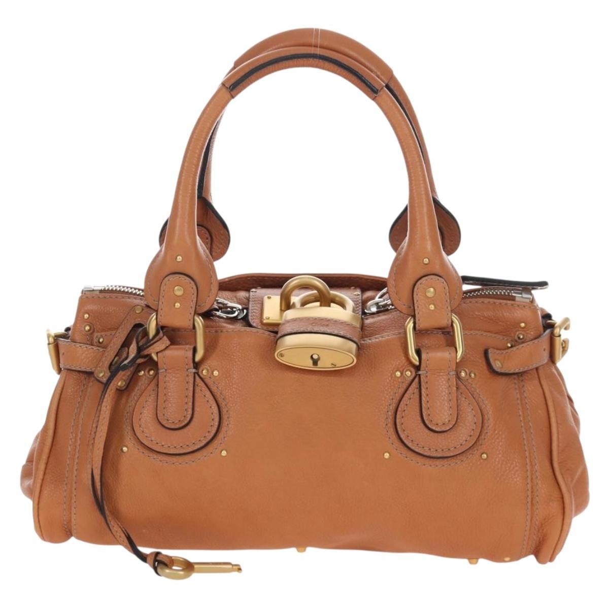 Chloe Paddington Leather Brown Leather Tote Bag Bag (Pre-Owned)
