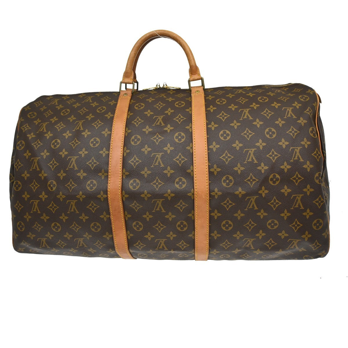 Louis Vuitton Keepall Monogram Brown Canvas Travel Bag Bag (Pre-Owned)