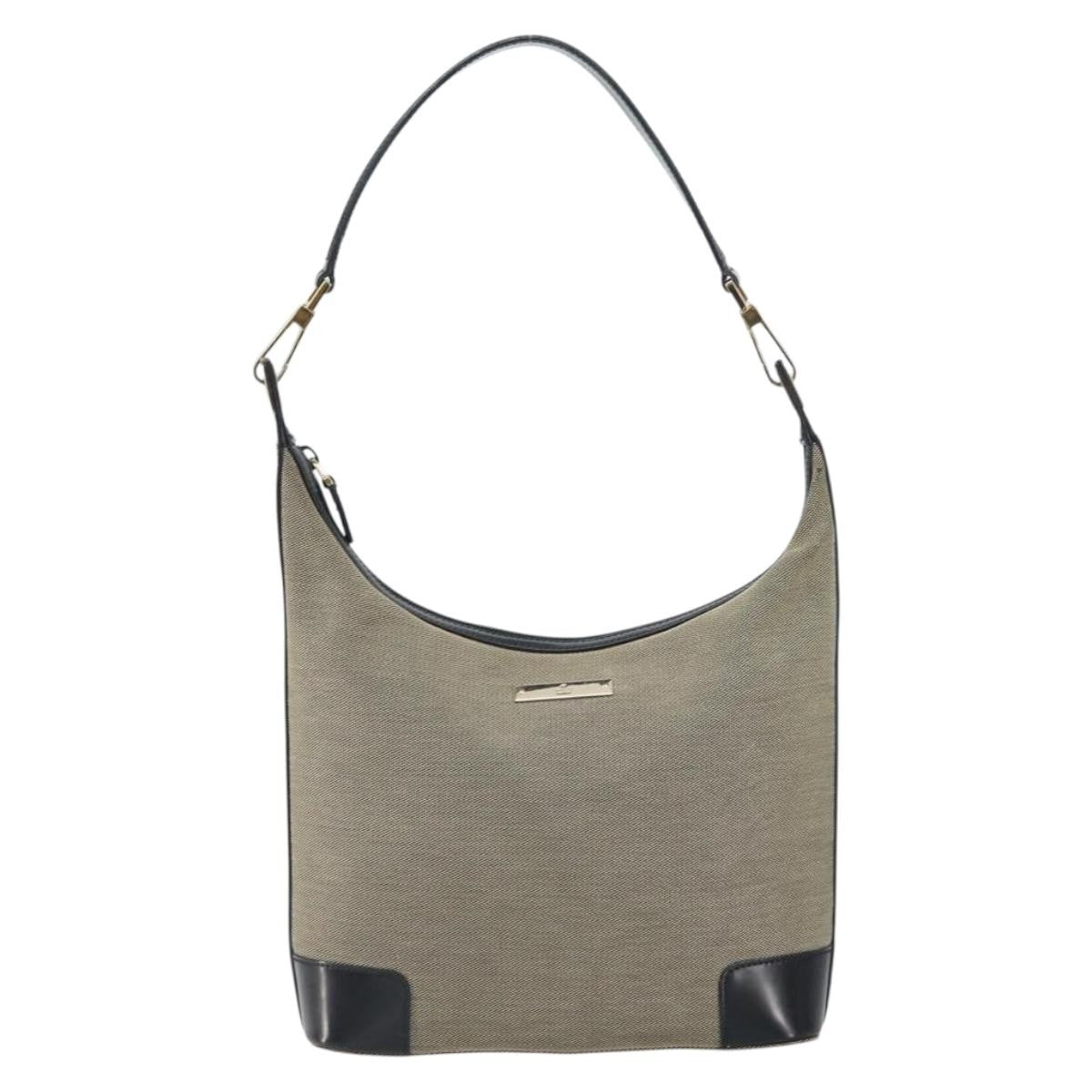 Gucci Zip Hobo Canvas Beige Canvas Shoulder Bag Bag (Pre-Owned)
