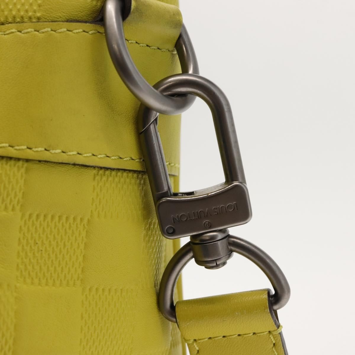Louis Vuitton Tadao Damier Infini Leather Yellow Leather Handbag (Pre-Owned)