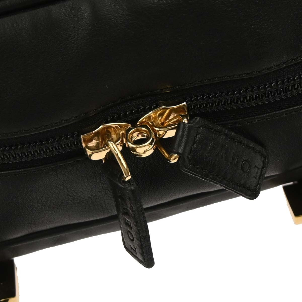 Loewe Amazona Leather Black Leather Travel Bag Bag (Pre-Owned)