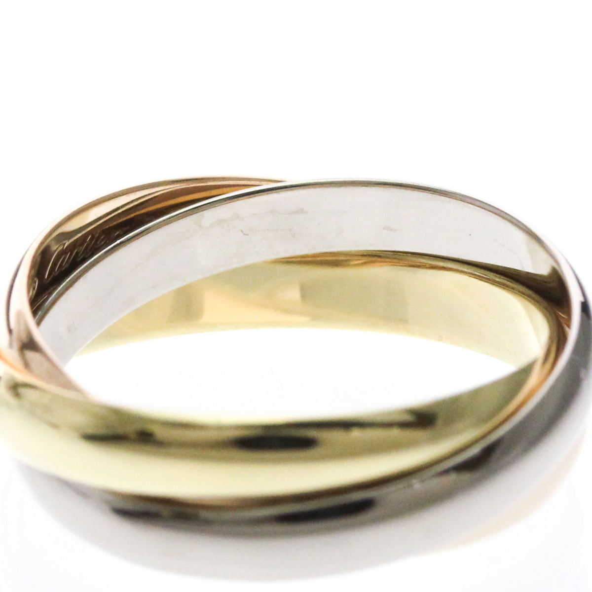 Cartier Trinity 18K Tricolor Gold Gold Gold Ring Jewelry (Pre-Owned)