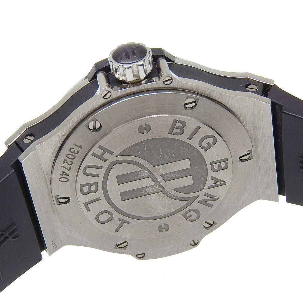 Hublot Big Bang Quartz Stainless Steel And Rubber With Diamond Bezel Watch (Pre-Owned)