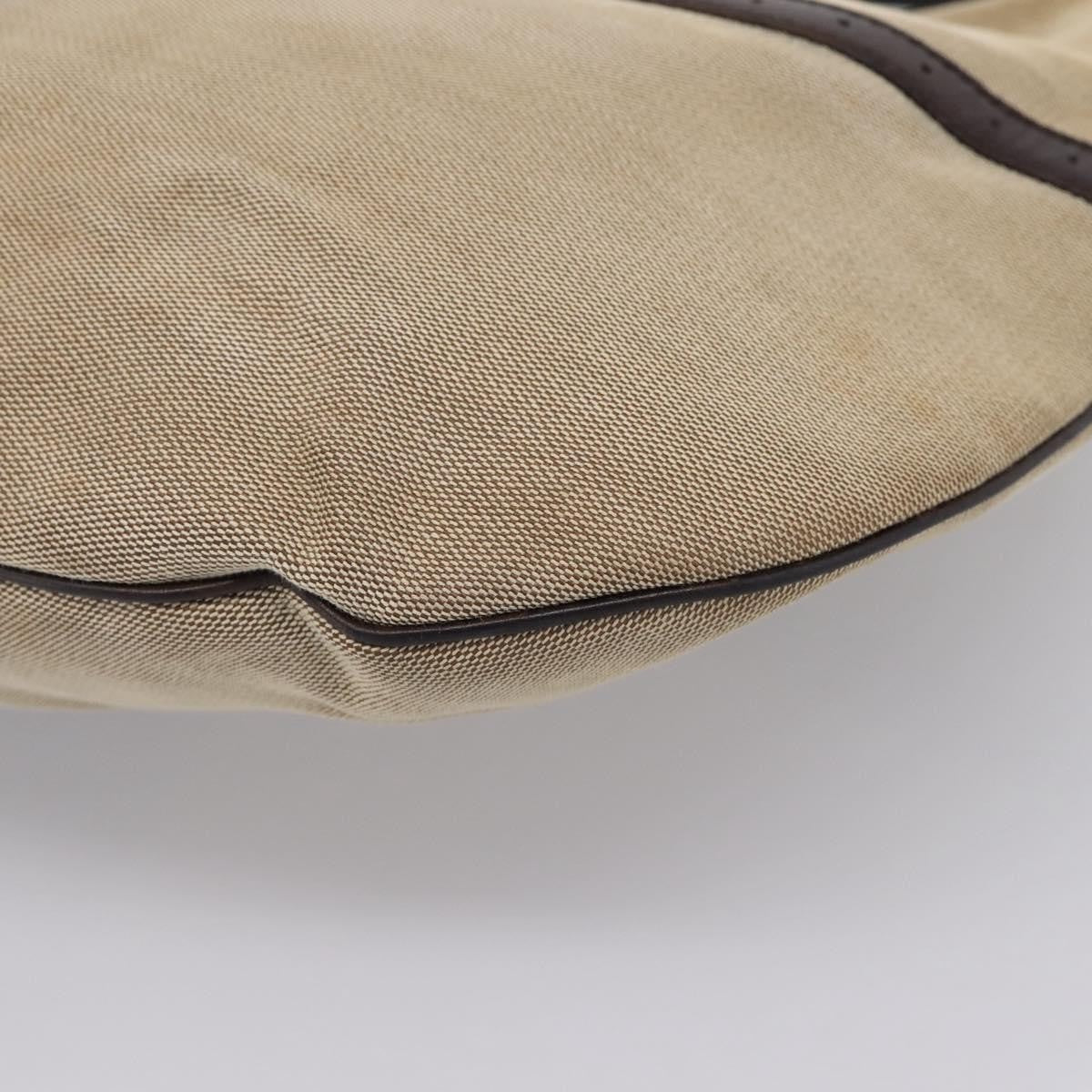 Gucci Reins Web Hobo Canvas Beige Canvas Shoulder Bag Bag (Pre-Owned)