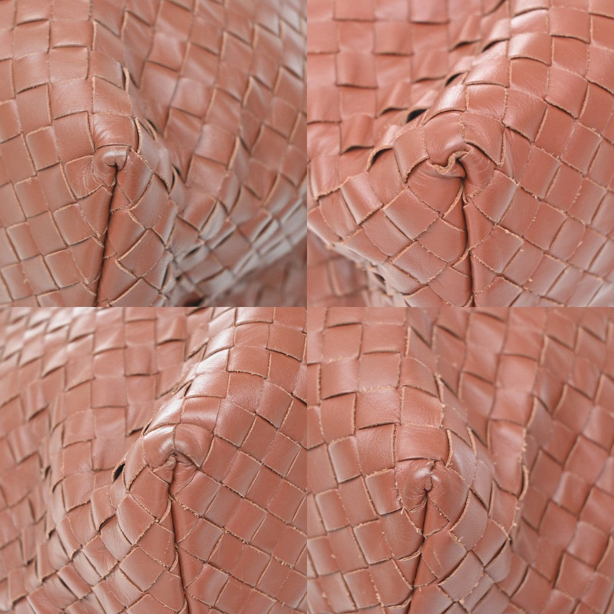 Bottega Veneta Belted Tote Intrecciato Nappa Red Leather Tote Bag Bag (Pre-Owned)