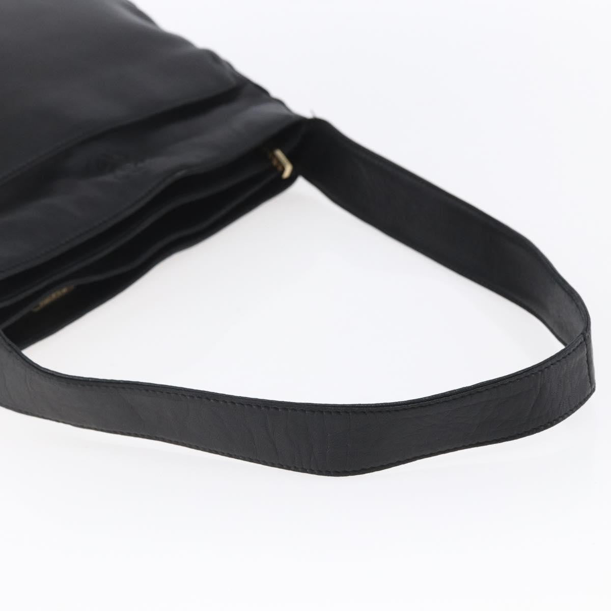 Loewe Anagram Leather Black Leather Shoulder Bag Bag (Pre-Owned)