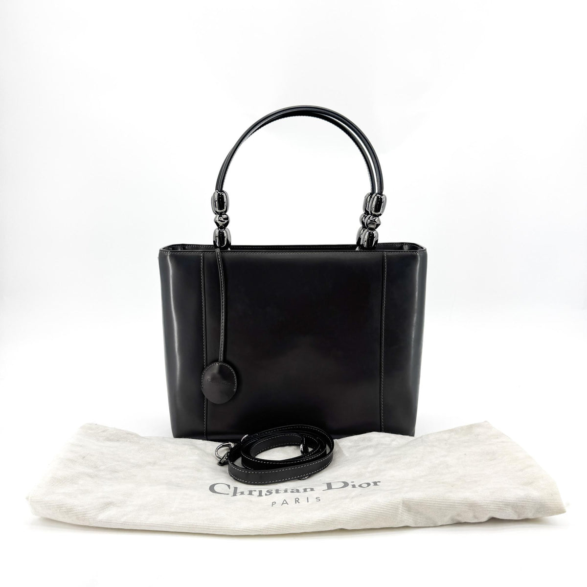 Christian Dior Malice Leather Black Calfskin Handbag (Pre-Owned)