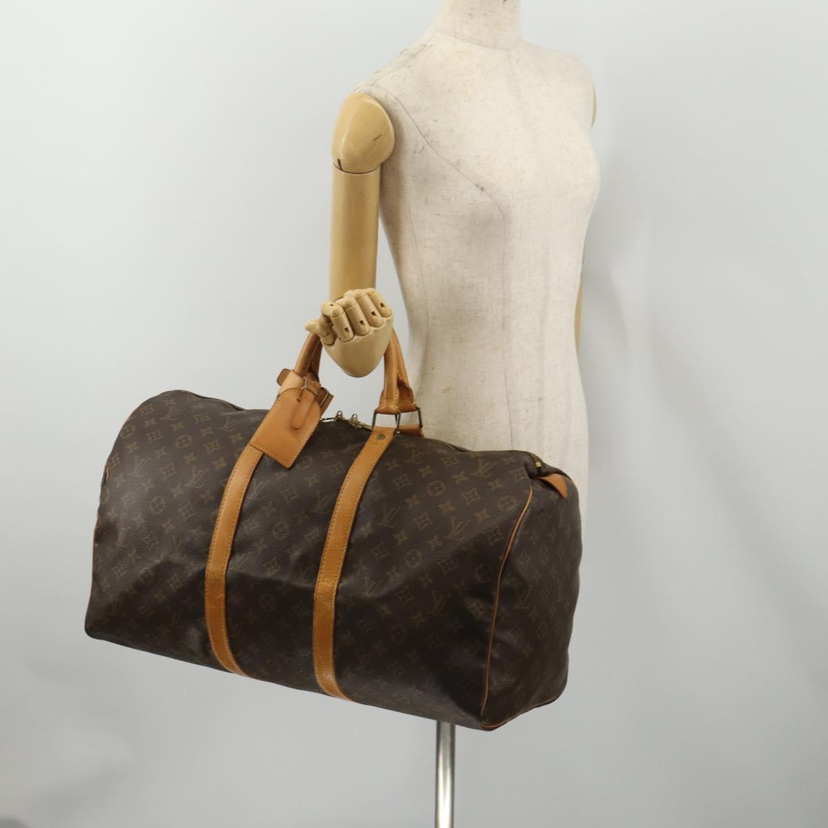 Louis Vuitton Keepall Monogram Canvas Brown Canvas Travel Bag Bag (Pre-Owned)