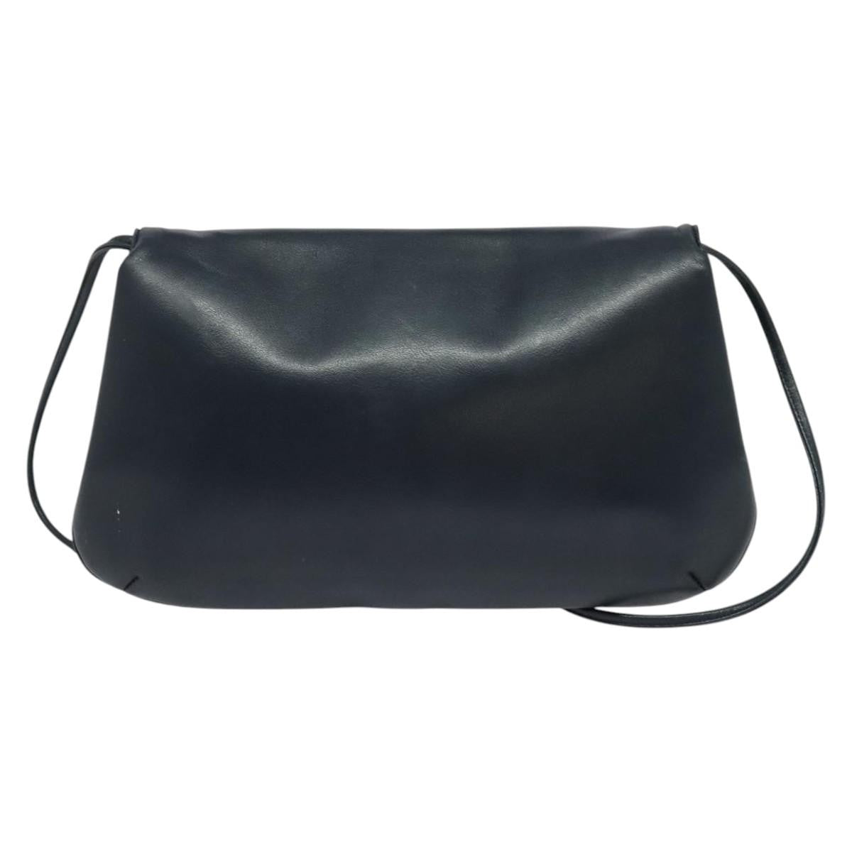 Givenchy Vintage 4G Leather Navy Leather Shoulder Bag Bag (Pre-Owned)