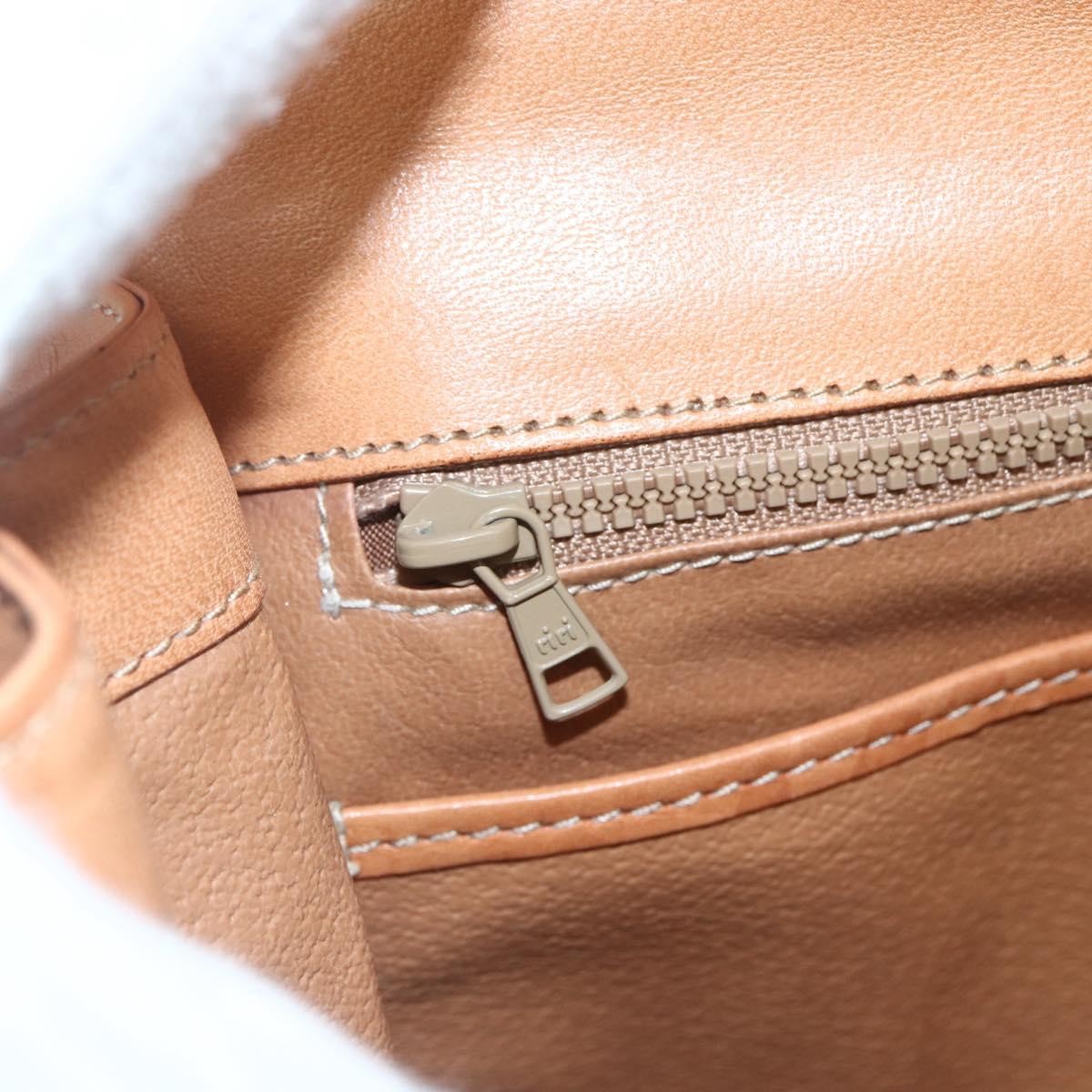 Celine Vintage Macadam Canvas And Leather Brown Canvas Handbag (Pre-Owned)