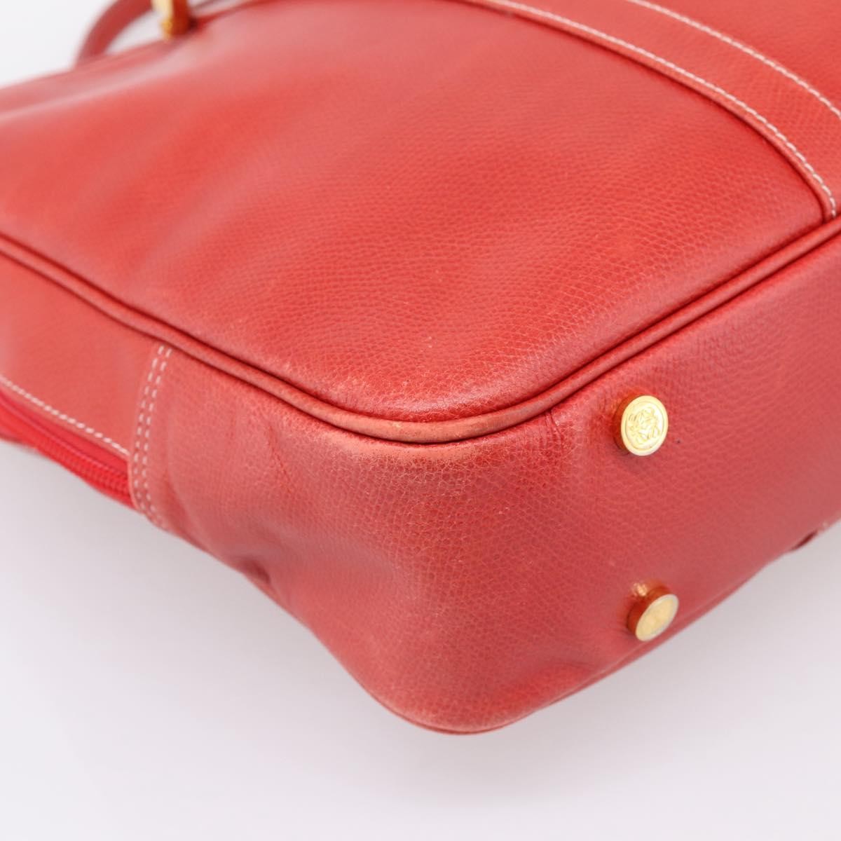 Loewe Anagram Business Leather Red Leather Briefcase Bag (Pre-Owned)