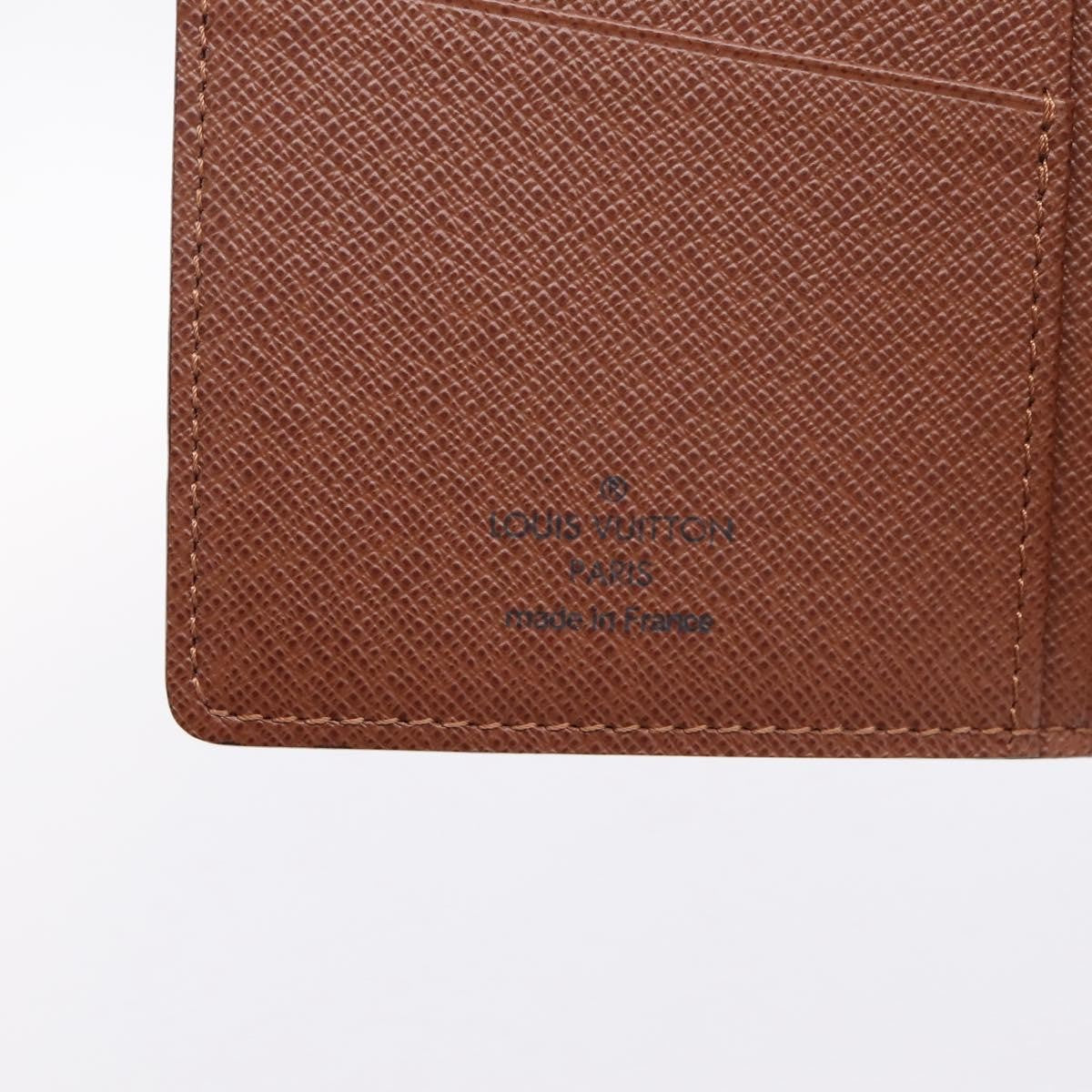 Louis Vuitton Porte Valeurs Checkbook Monogram Canvas Brown Canvas Wallets Accessory (Pre-Owned)