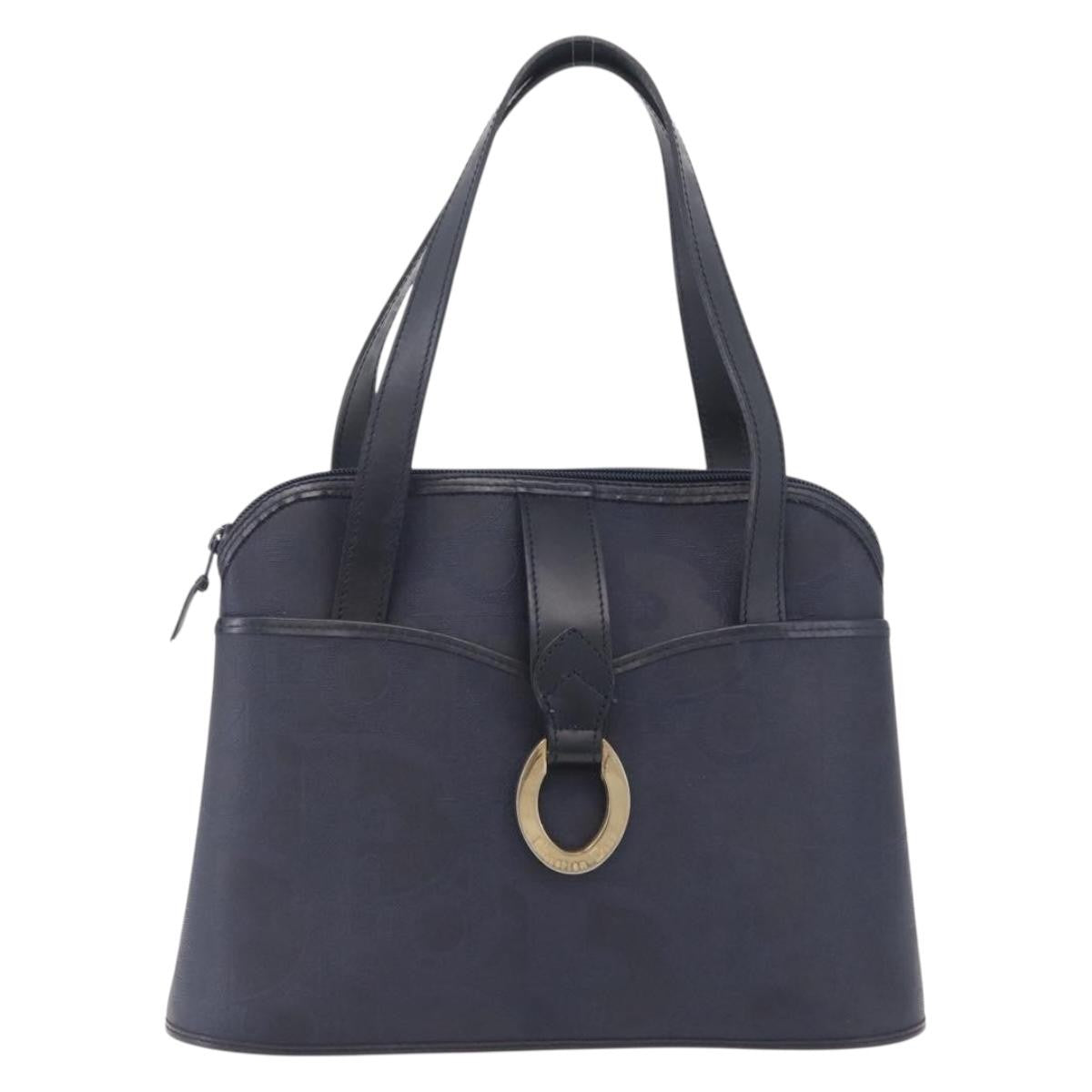 Christian Dior Trotter Canvas Navy Canvas Handbag (Pre-Owned)
