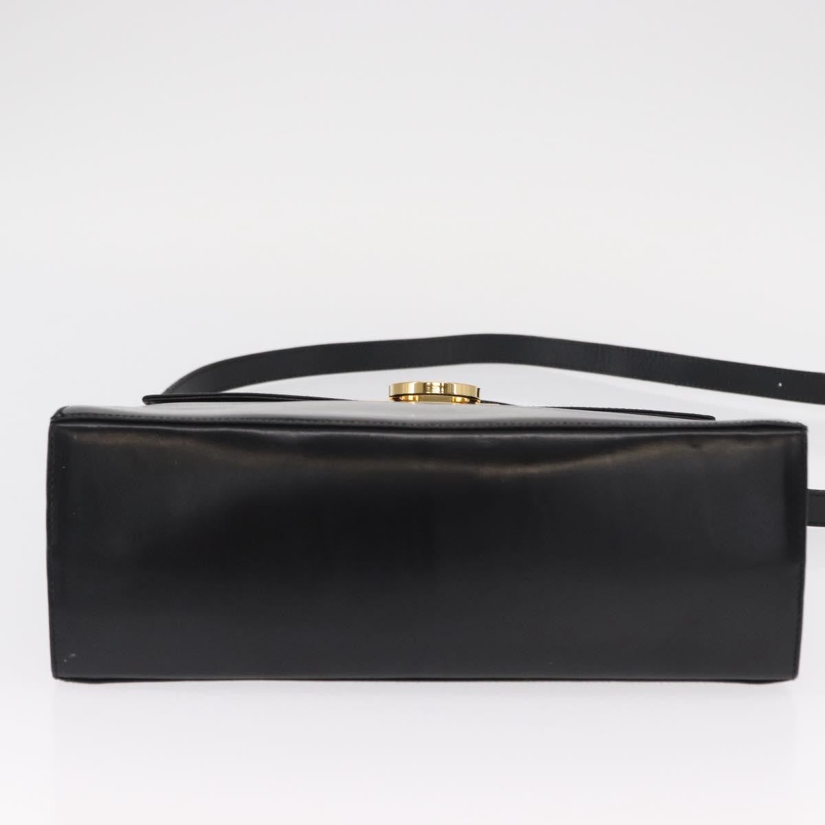 Salvatore Ferragamo Convertible Top Handle Leather Black Leather Handbag (Pre-Owned)