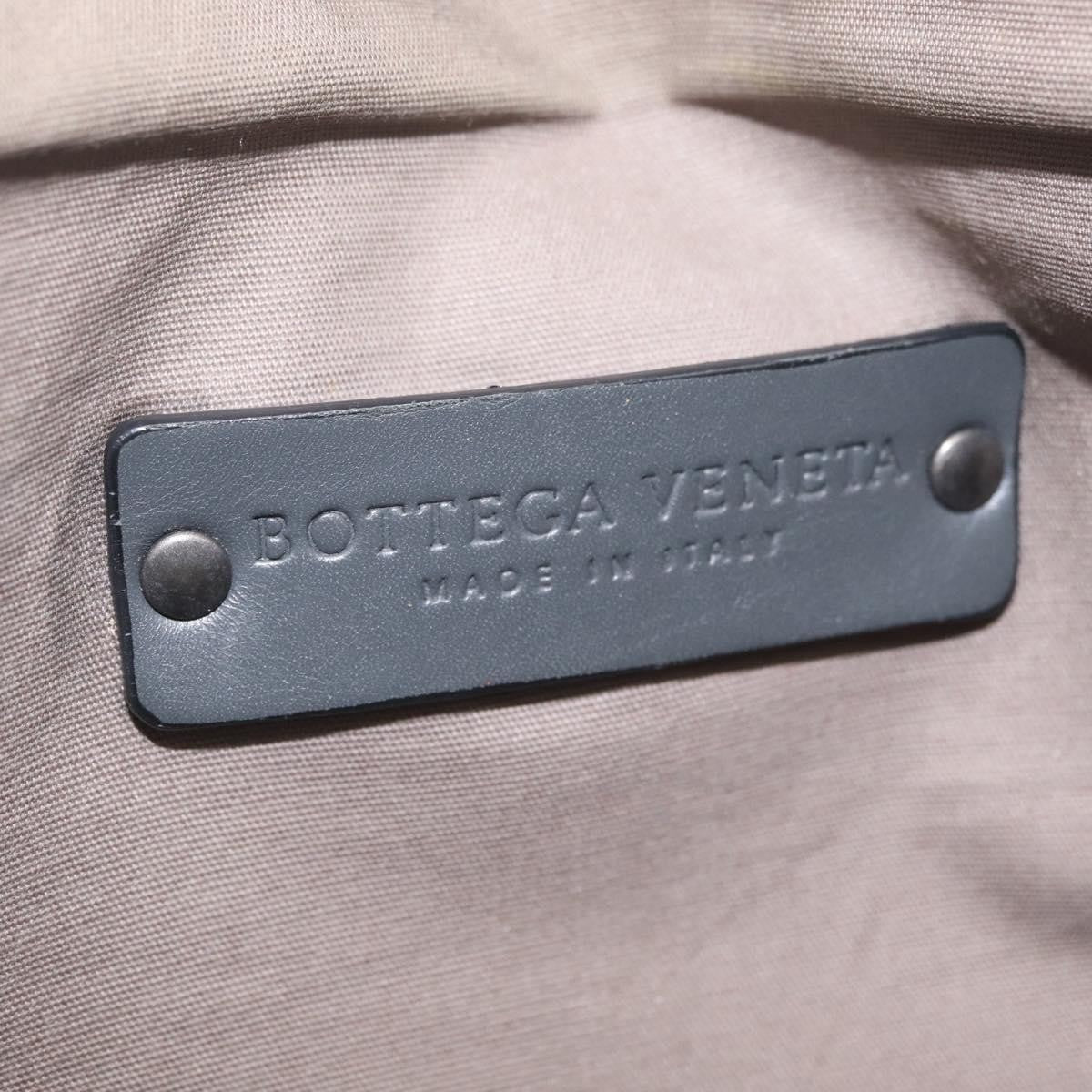 Bottega Veneta Light Waist Intrecciato Leather Gray Leather Handbag (Pre-Owned)