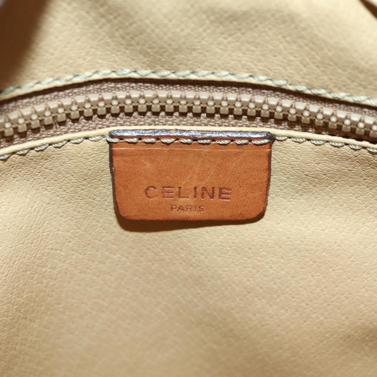 Celine Vintage Macadam Canvas And Leather Beige Canvas Shoulder Bag Bag (Pre-Owned)
