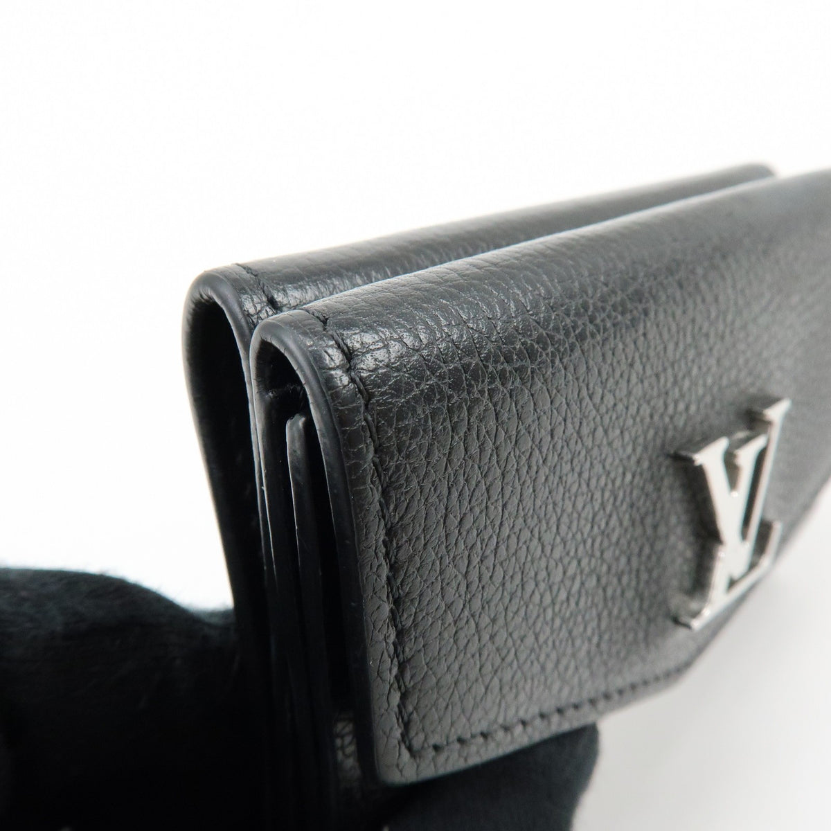 Louis Vuitton Lockmini Leather Black Leather Wallets Accessory (Pre-Owned)