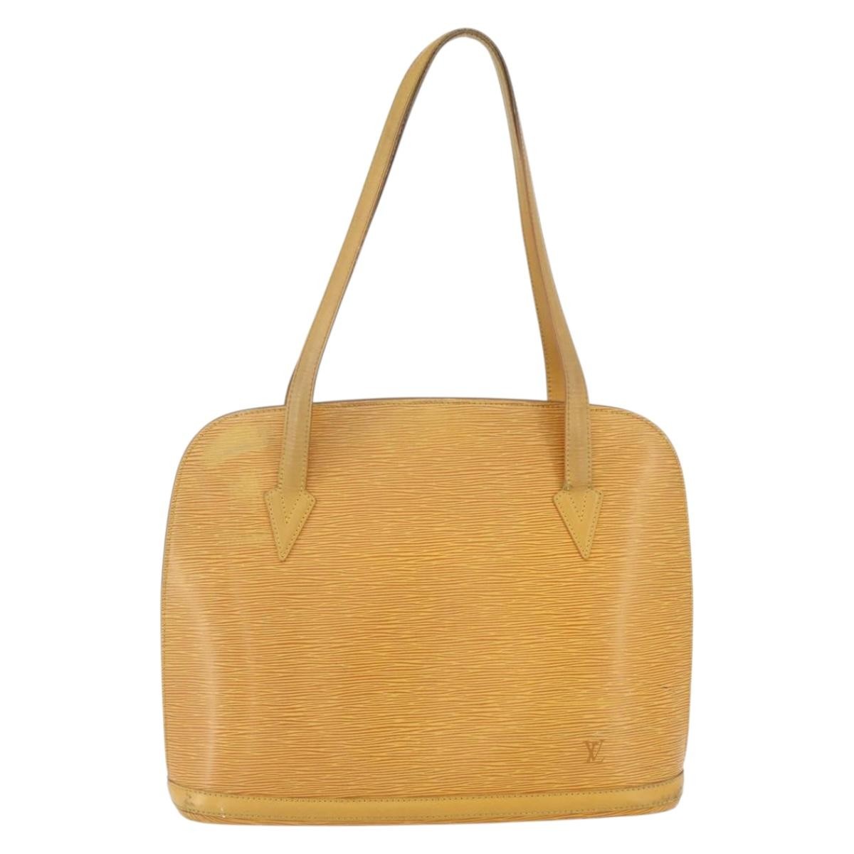 Louis Vuitton Lussac Epi Leather Yellow Leather Handbag (Pre-Owned)