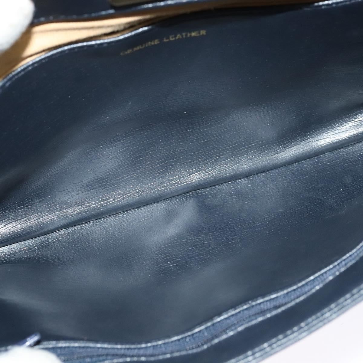 Givenchy Vintage 4G Leather Navy Leather Shoulder Bag Bag (Pre-Owned)